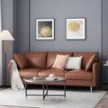 Faux Leather 3 Seater Sofa with Pillows M63219