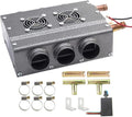 Compact 12V Dual Sides 6 Vents Heater with Speed Switch, Pack of 2 N131