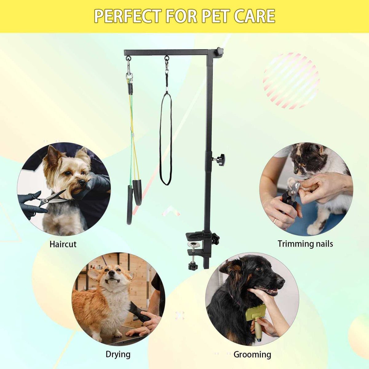 Adjustable Pet Grooming Table Arm with Clamp B273454