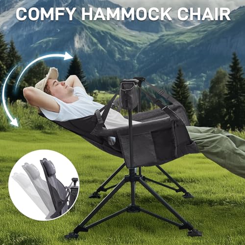 Oversized Padded Hammock Camping Chair with Cup Holder C844233