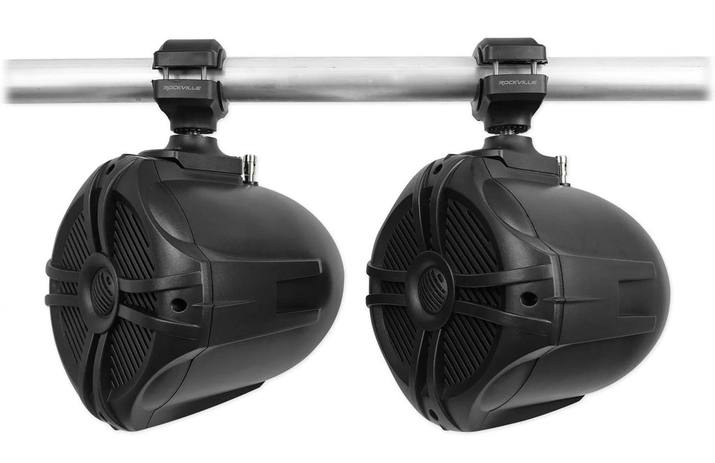 6.5 Black Marine Wakeboard Tower Speakers with Covers U9231