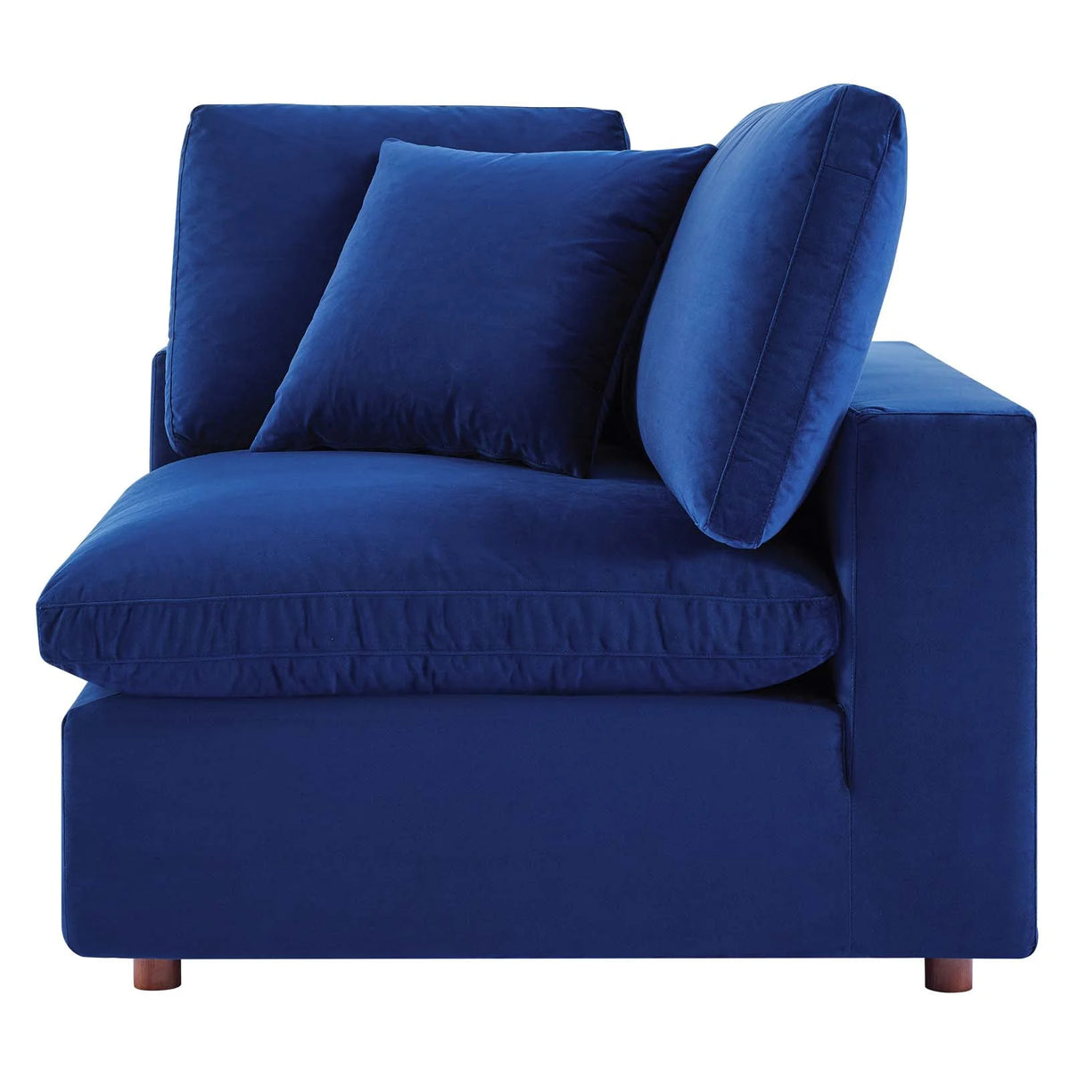 Blue Navy Velvet Sectional Sofa Set F657434