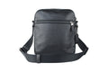 Black Refined Pebbled Leather Medium Crossbody Bag C41076