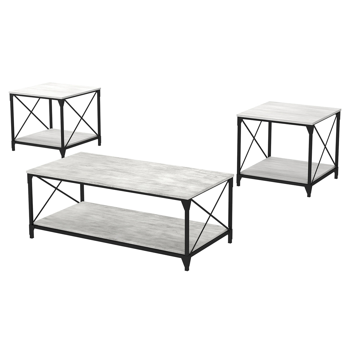 3-Piece Gray Coffee Table Set M6036
