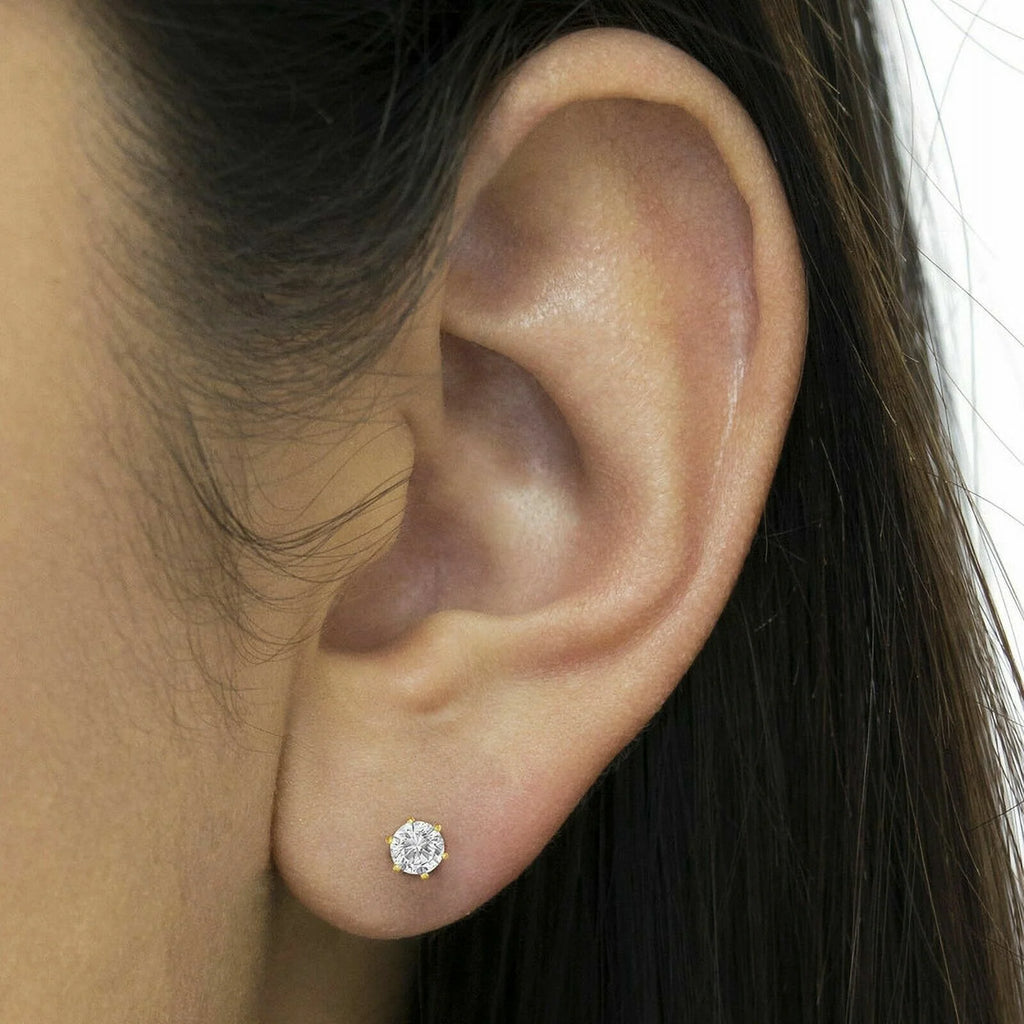 2 Carat Solitaire Moissanite Stud Earrings U62775
