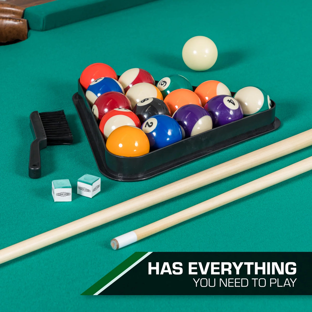 87" Green Billiard Pool Table B332