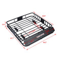 Rooftop Cargo Carrier Basket, 43" Black Steel Roof Rack Q884747