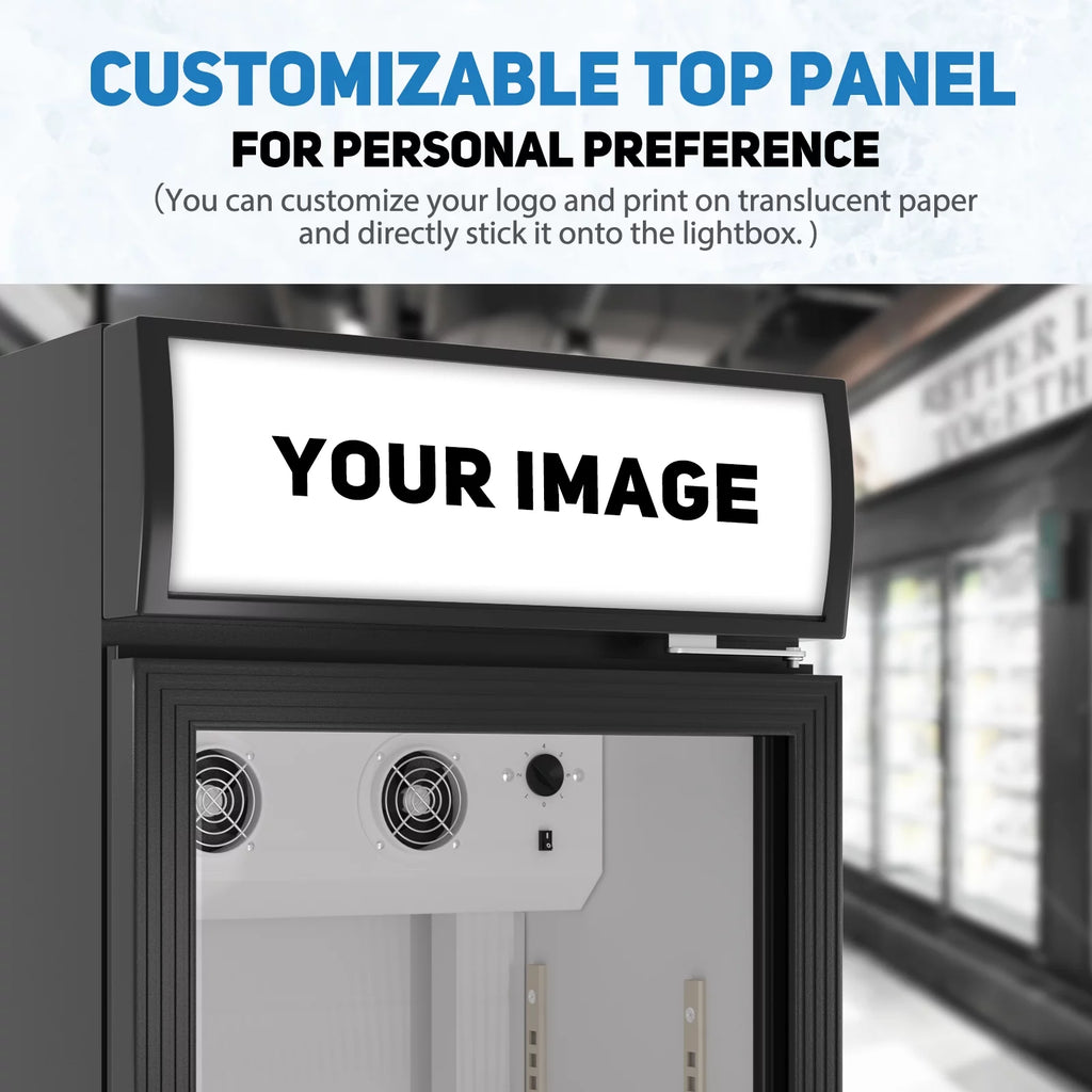 24" Commercial Glass Door Beverage Refrigerator with Adjustable Shelves L49678