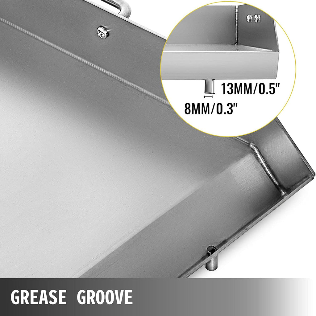 Stainless Steel Griddle, 32 X 17 Flat Top Rectangular Plate W76702