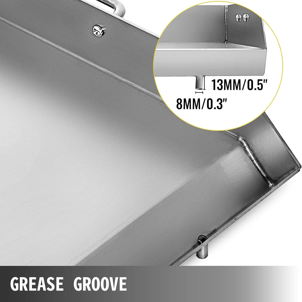 Stainless Steel Griddle, 32 X 17 Flat Top Rectangular Plate W76702