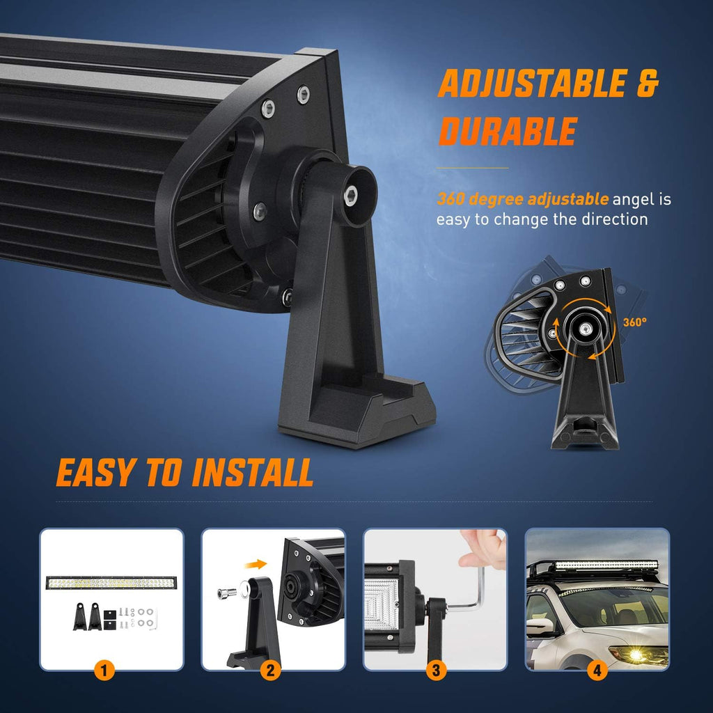 22Inch 270W Triple Row LED Light Bar Flood Spot Combo Beam Driving Lights U70754