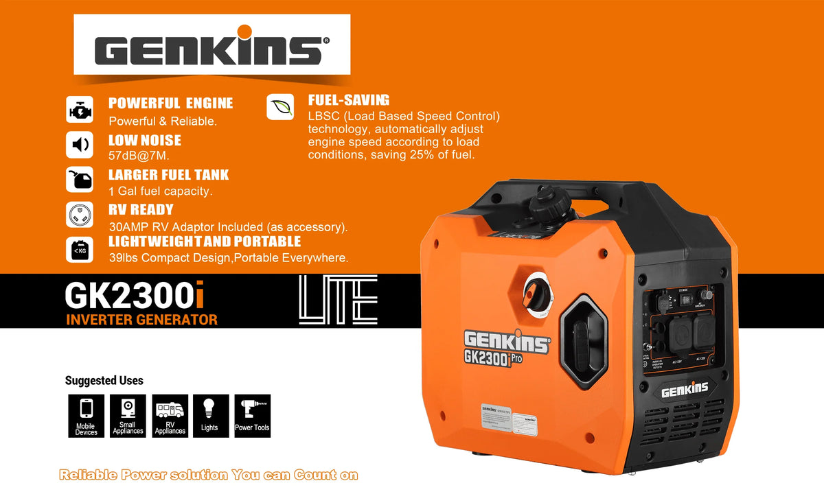 2300 Watt Light Weight Portable Inverter Generator U3826