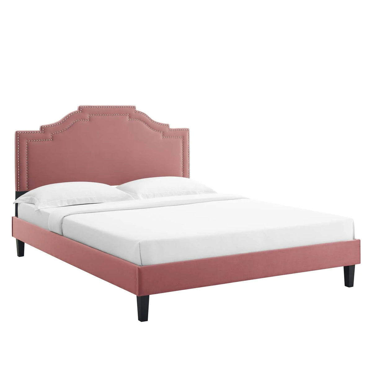Performance Velvet Queen Platform Bed O4116