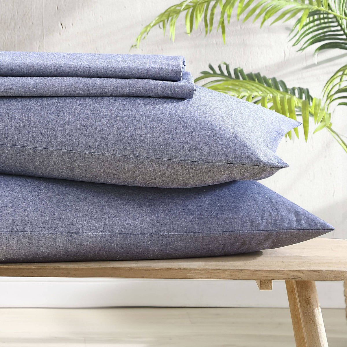 Recycled Fiber Heather Percale Cal King Sheet Set Z94945