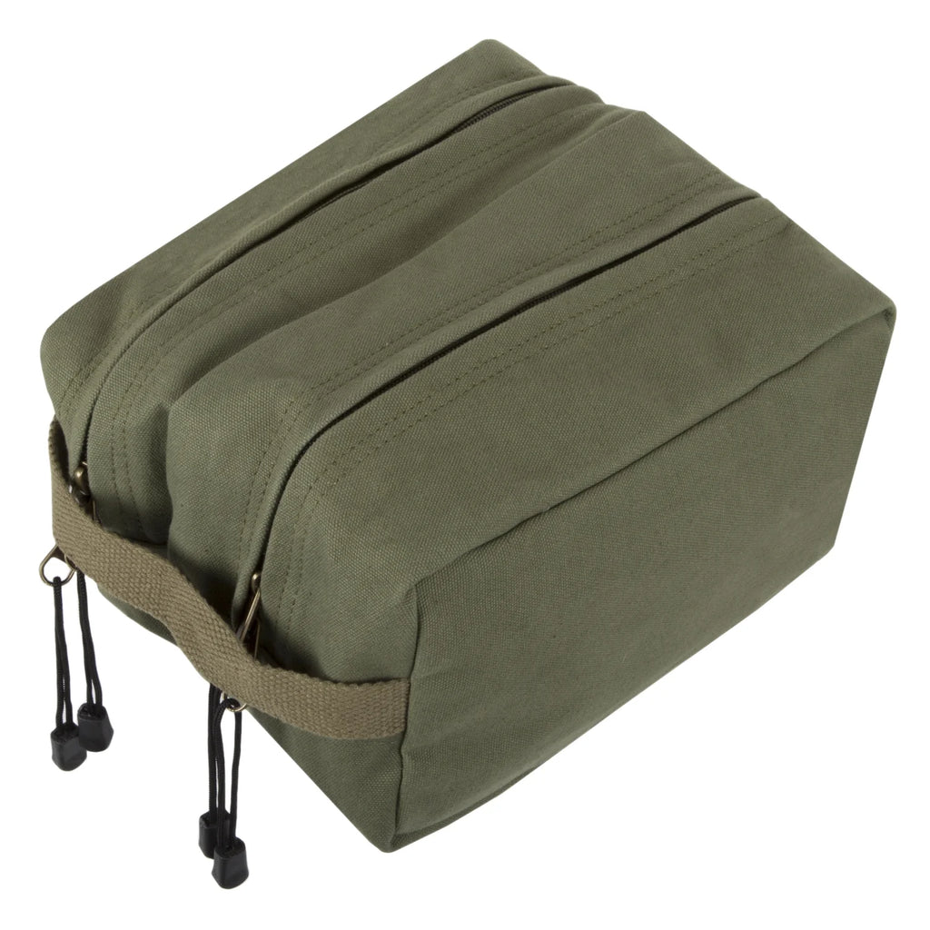 Olive Canvas Travel Toiletry Dopp Kit Bag V41236