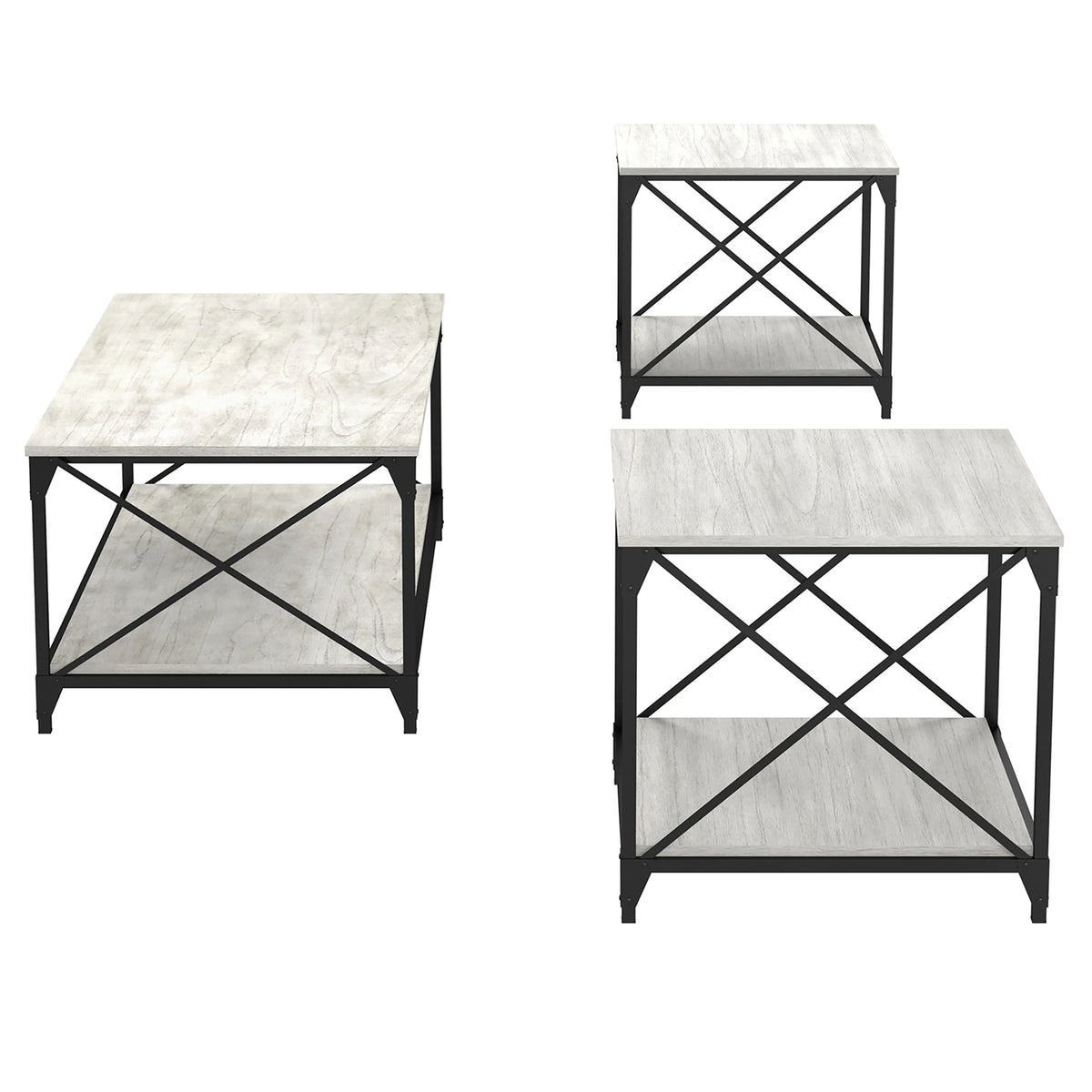 3-Piece Gray Coffee Table Set M6036
