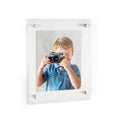 Acrylic Floating Frame for Pictures Up to 9x32 Inches with Polished Chrome Standoff Z896