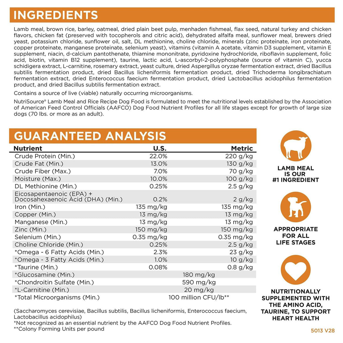 Lamb Rice Dry Dog Food L65434