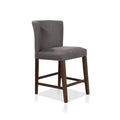 Walnut and Gray Counter Height Chairs (Set of 2) P6641