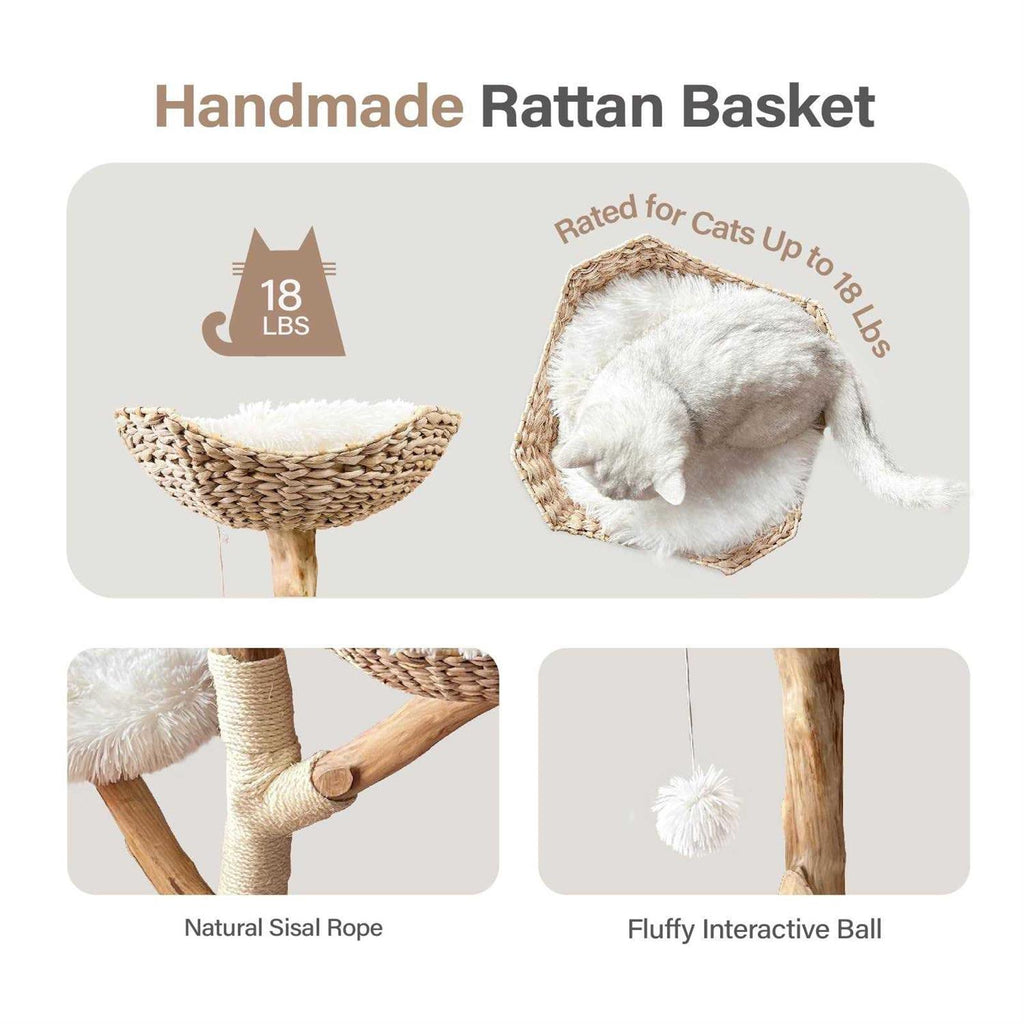 Modern Wooden Cat Tree Tower Q5666
