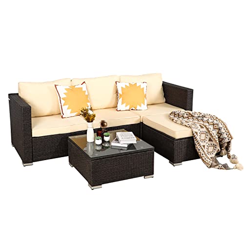 Oversize 5 Piece Wicker Patio Furniture Set Z7655