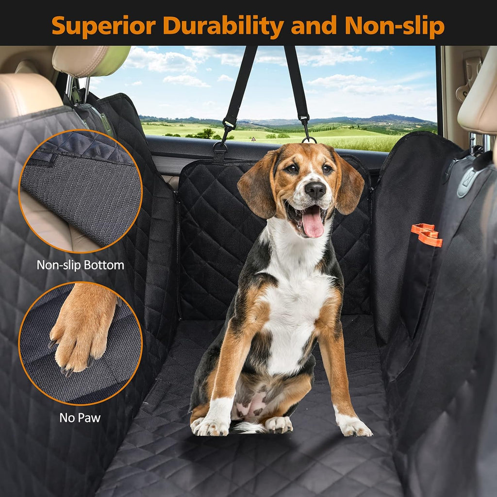 Waterproof Nonslip Dog Seat Cover with 2 Seat Belts and a Pocket W655
