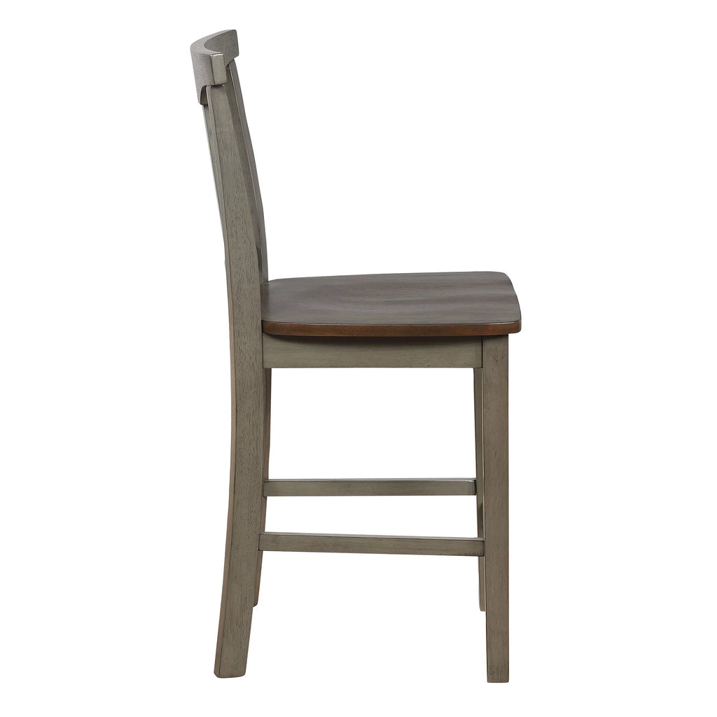 5pc Table Chairs Set Slate Gray Wood Stain Finish Z4636