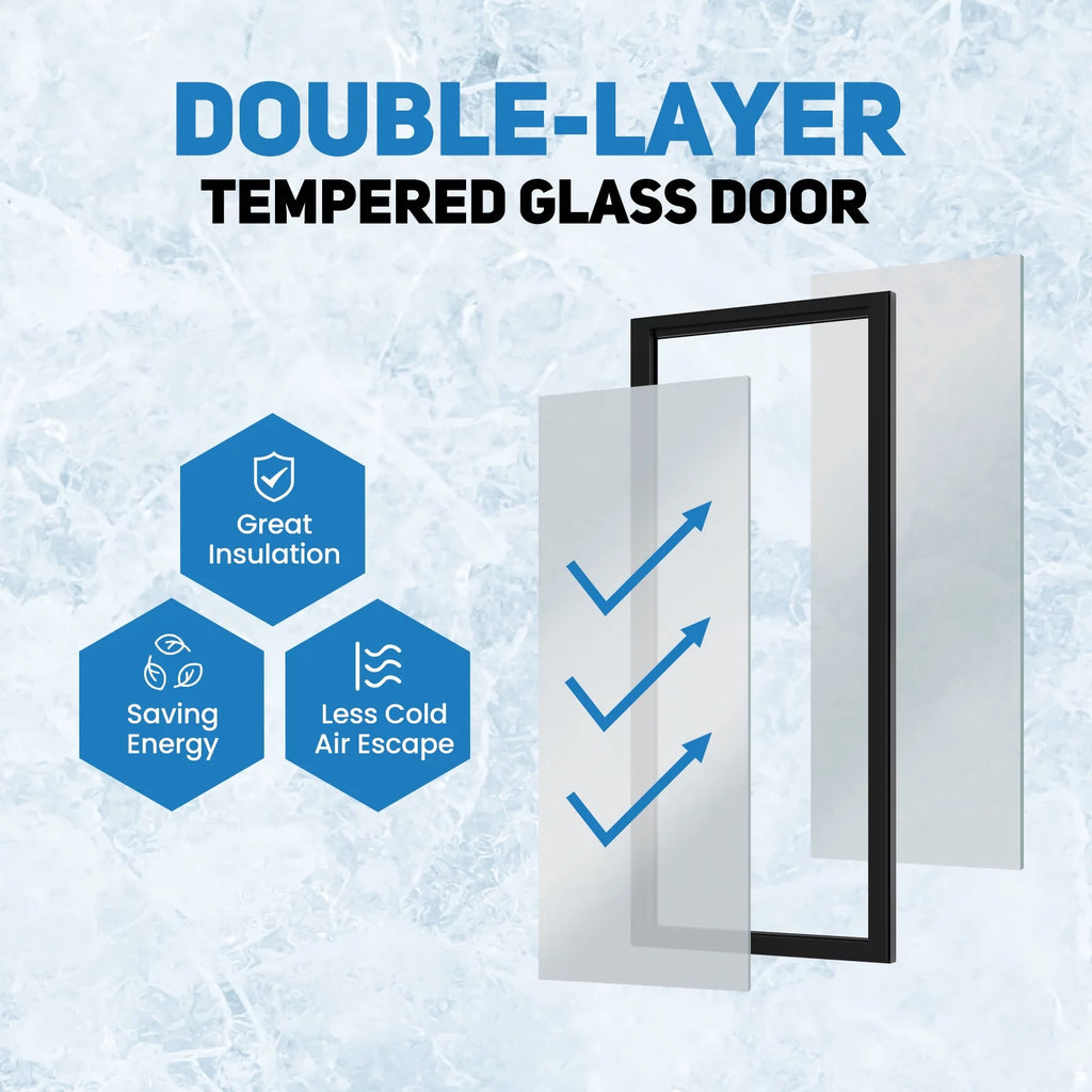 24" Commercial Glass Door Beverage Refrigerator with Adjustable Shelves L49678