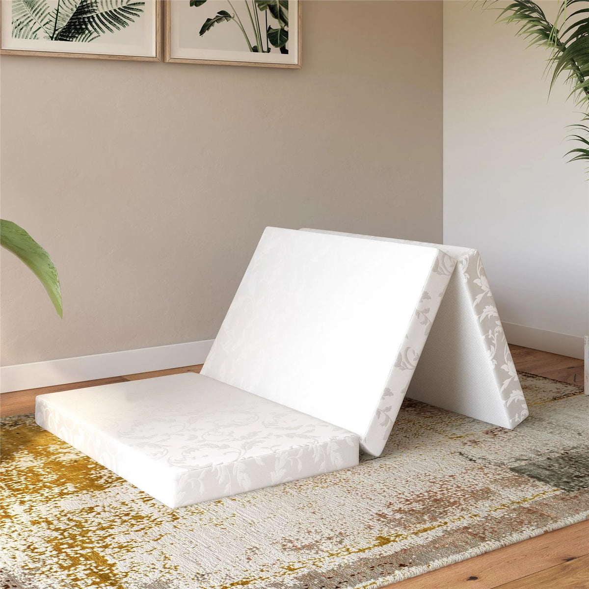4-Inch Tri Folding Mattress with Carry Bag, Twin Size W950