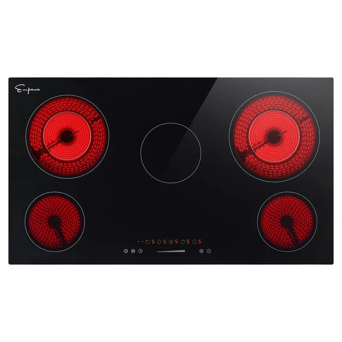 36 Electric Smooth Surface Radiant Cooktop with 5 Elements D83859