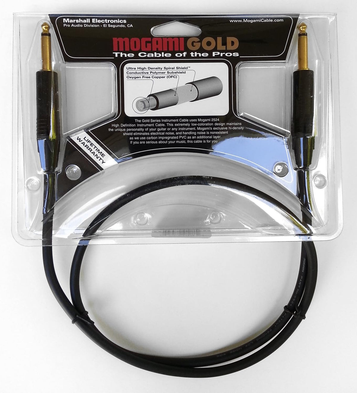 10 Foot Pack of 2 Guitar Instrument Cable V80165