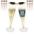 25 Pack 4.5 oz Plastic Champagne Flutes I195194