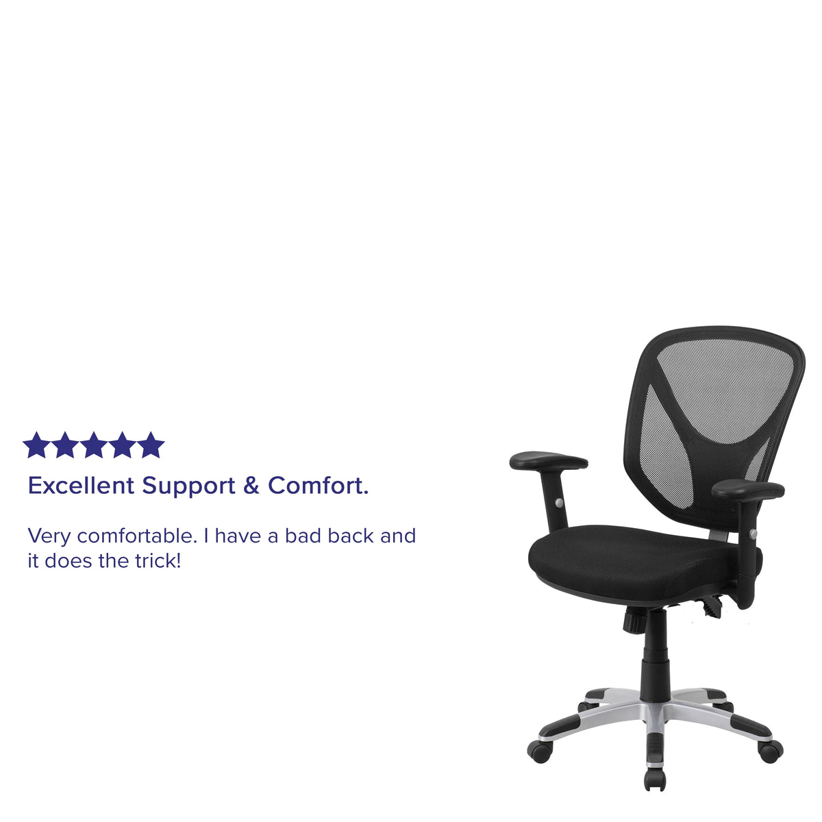 Black Mesh Ergonomic Task Office Chair X449997