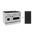 48 Stainless Steel Gas Burner Electric Oven with Griddle X7891