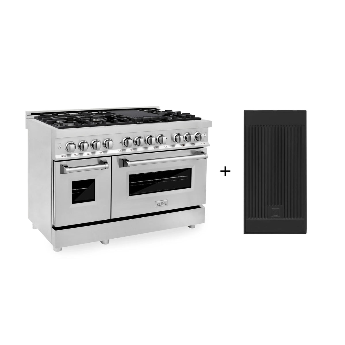 48 Stainless Steel Gas Burner Electric Oven with Griddle X7891