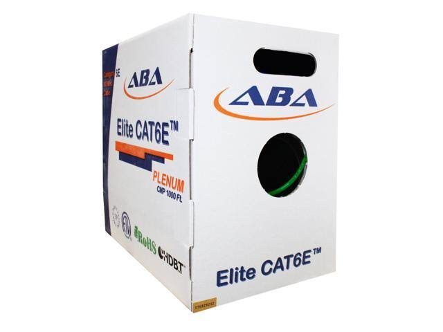 Green Cat6e Plenum 24AWG Solid 1000 ft. Cable S6982