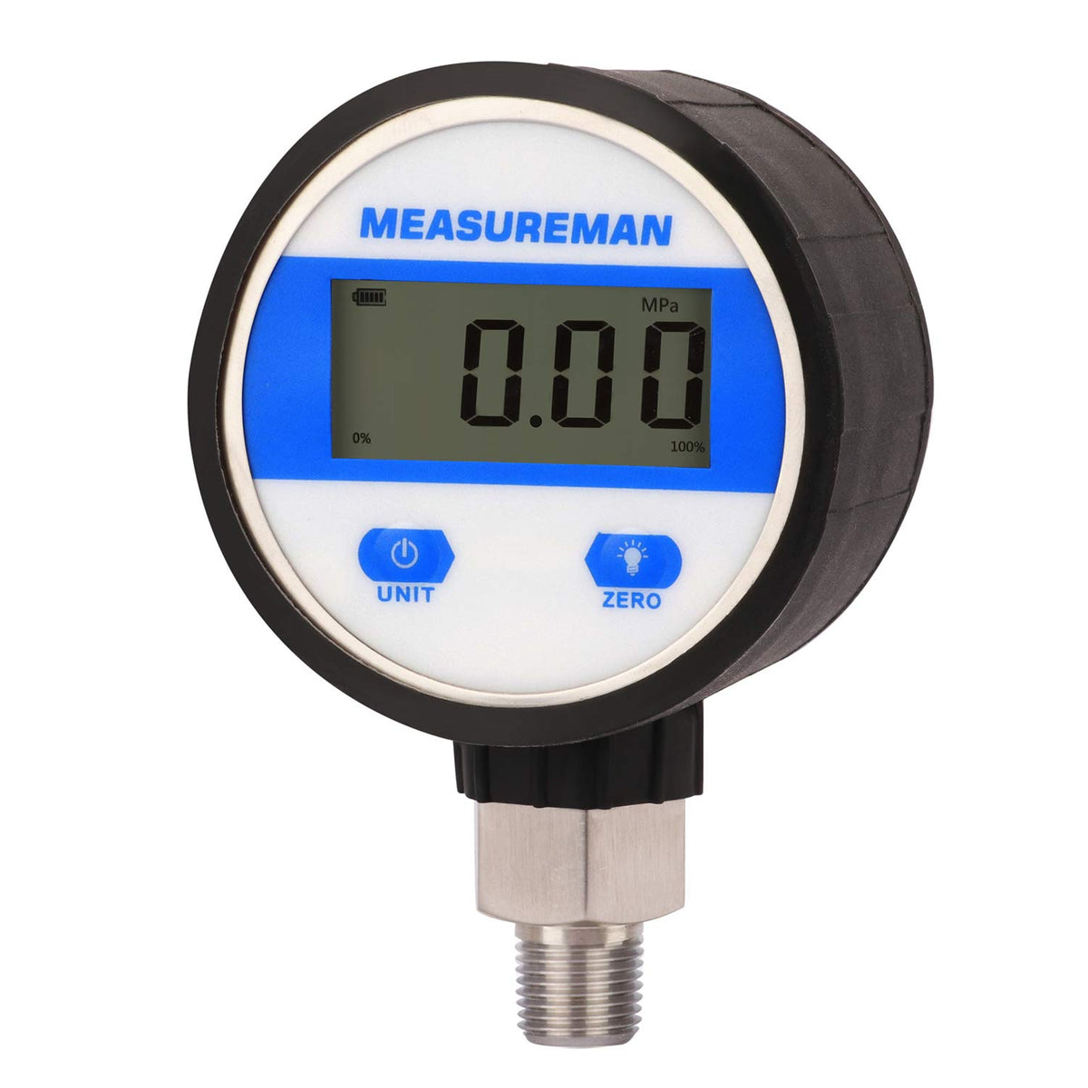 2-1/2" Digital Industrial Vacuum Gauge, Stainless Steel, -15psi, Pack of 2 A39210