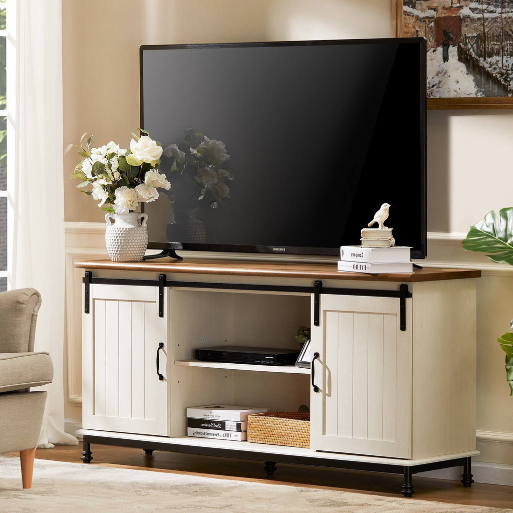 Oak Sliding Barn Door TV Stand Storage Cabinet O715