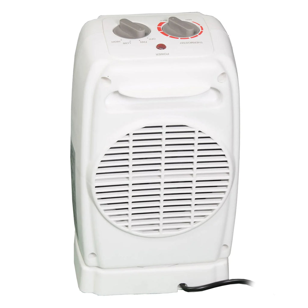 White Portable Oscillating Ceramic Fan Heater with Thermostat H245