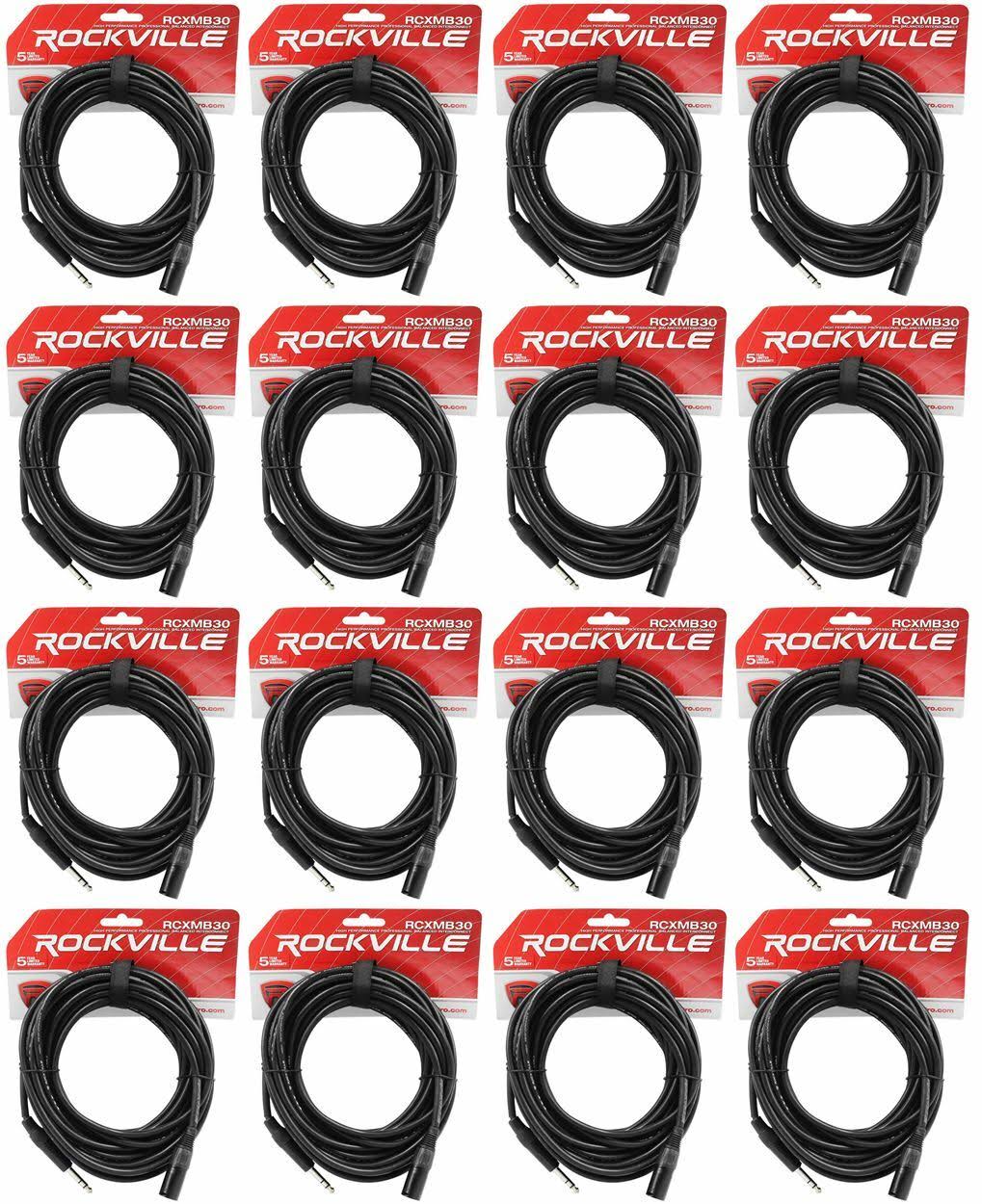 Black 30' XLR to 1/4" TRS Balanced Cables Z34628