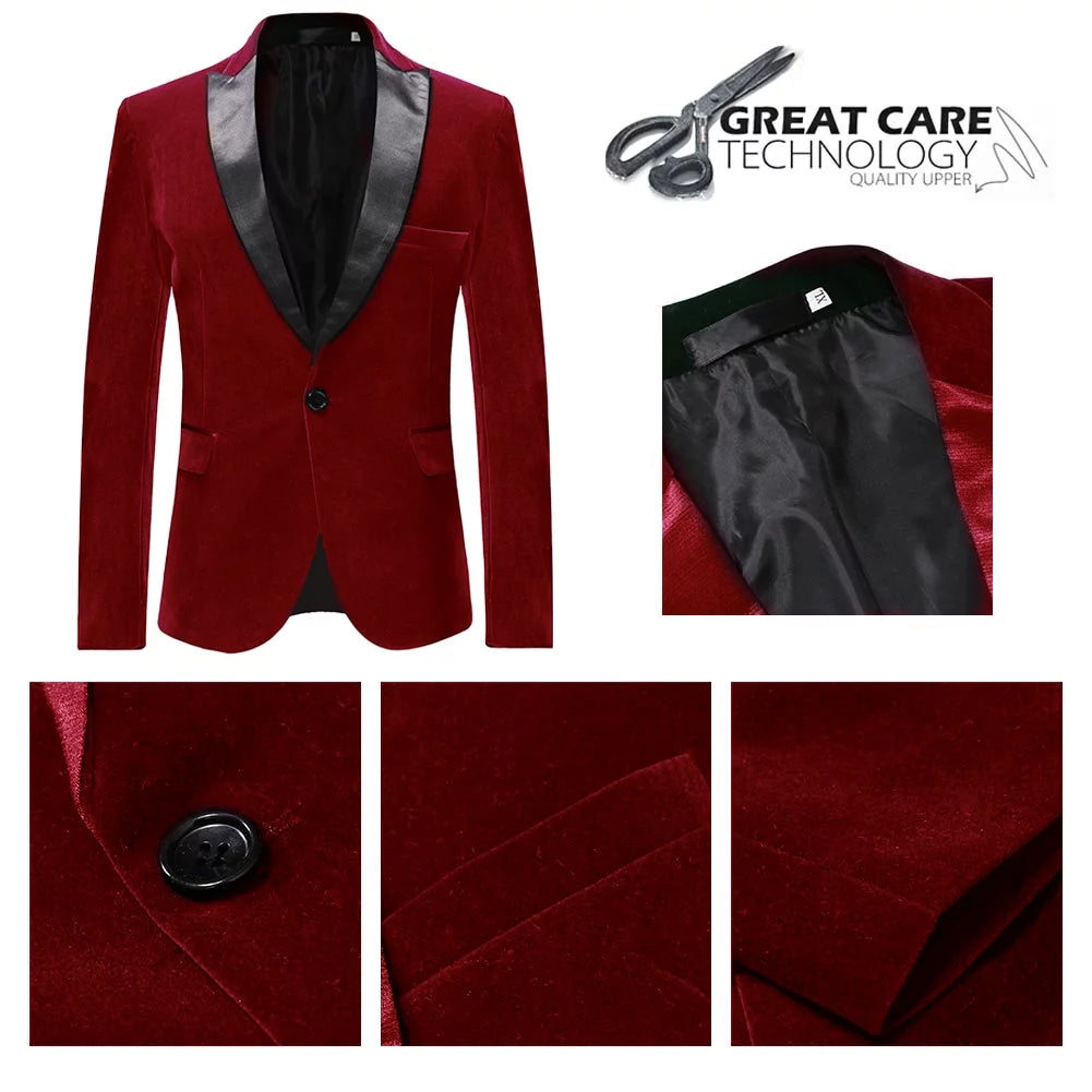 2-Piece Slim Fit Tuxedo Suit Y56079