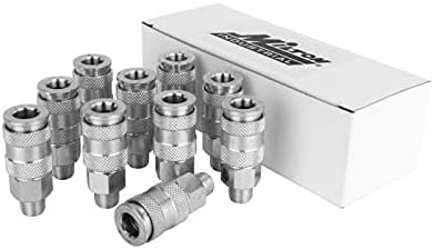 1/4" MNPT High Flow Steel Quick-Connect Coupler Box of 10 P56145