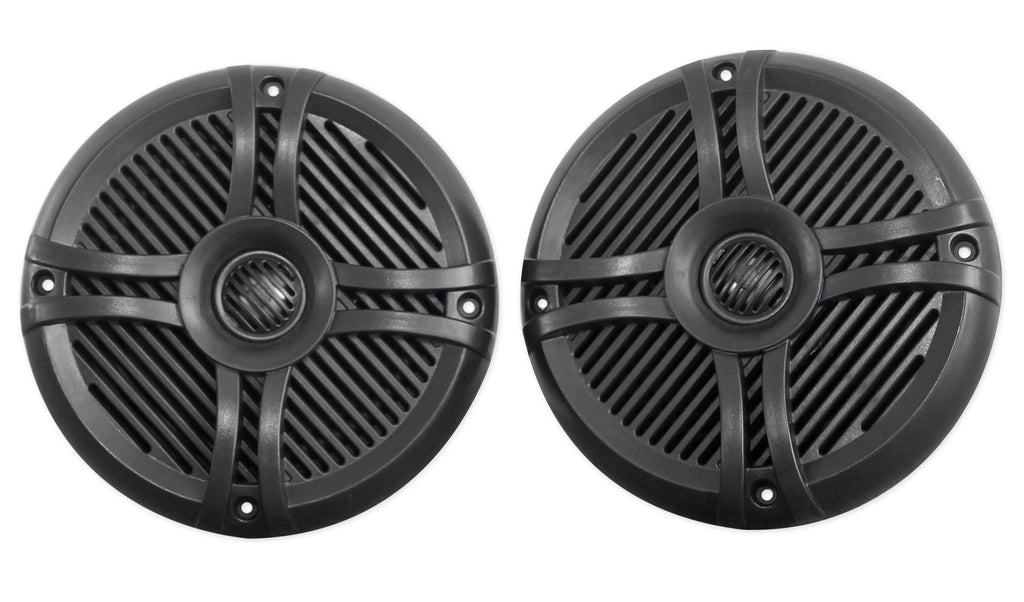 6.5" 1600w Marine Boat Speakers with Wakeboards and Amp Wire Kit Y4002