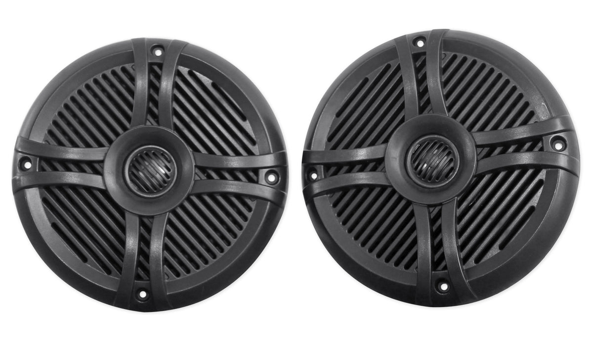6.5" 1600w Marine Boat Speakers with Wakeboards and Amp Wire Kit Y4002
