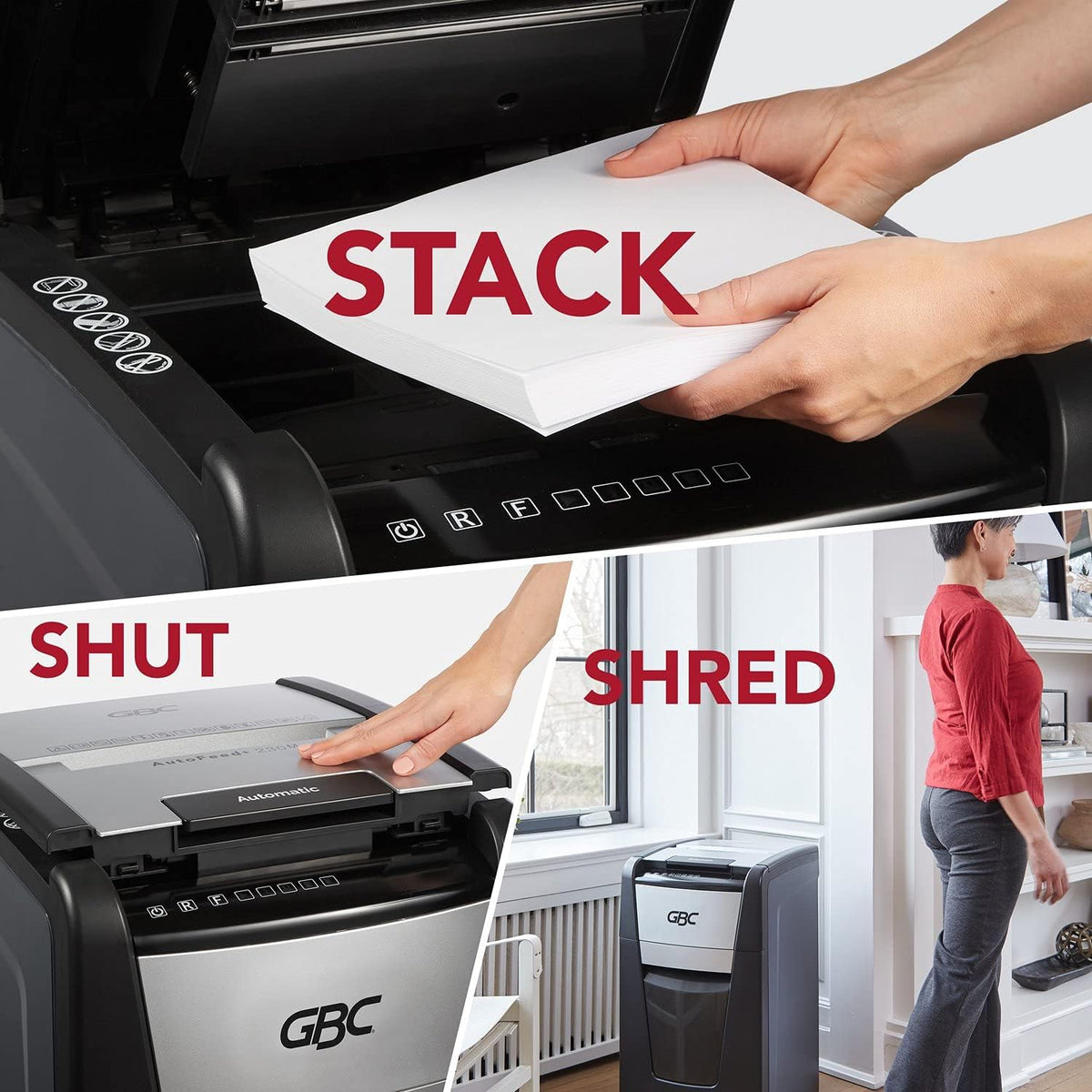 Auto Feed 230 Sheet Capacity Super Cross-Cut Paper Shredder Q48365