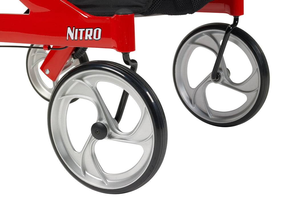 Red Rollator Rolling Walker Z29570