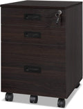 3 Drawer Mobile File Cabinet with Lock and Wheels O743