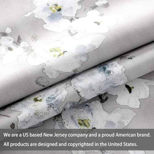Gray Blackout Grommet Thermal Insulated Window Curtains Set of 2 Panels 52 Inch by 84 Inch E263981