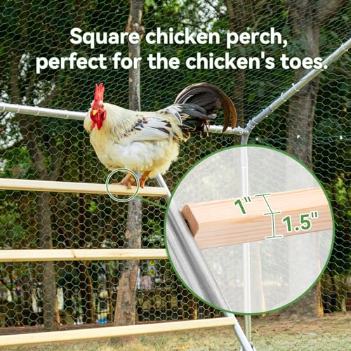 Metal Chicken Coop with Anti-Rust Steel & Waterproof Cover Z56193