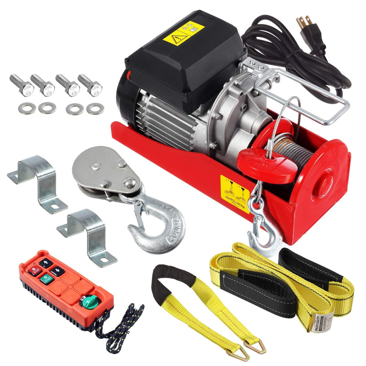 Electric Cable Hoist with Wireless Remote Control, 38ft Lift Height E9221